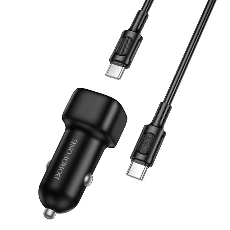 Bilader med USB-C-kabel Borofone BZ34A Cloud, 20W, 3A, 1 x USB-C, Svart