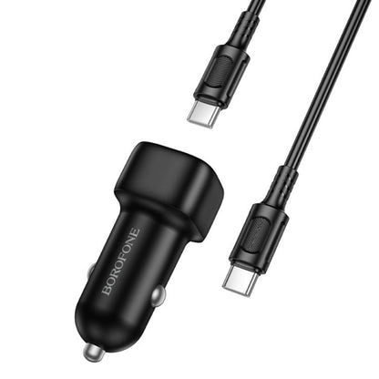 Bilader med USB-C-kabel Borofone BZ34B Cloud, 20W, 3A, 1 x USB-A - 1 x USB-C, Svart