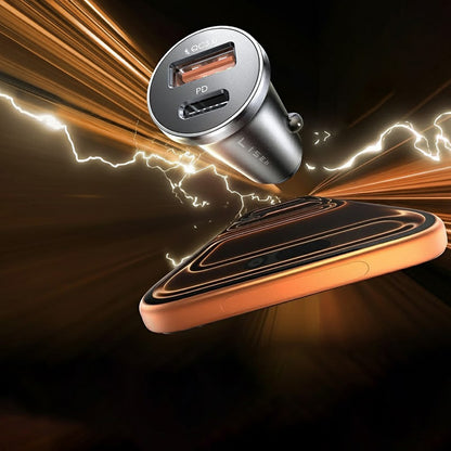 Bilader med USB-C / Lightning-kabel Lisen, 48W, 3A, 1 x USB-A - 1 x USB-C, Svart YL0223080035