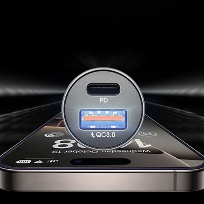 Bilader med USB-C / Lightning-kabel Lisen, 48W, 3A, 1 x USB-A - 1 x USB-C, Svart YL0223080035