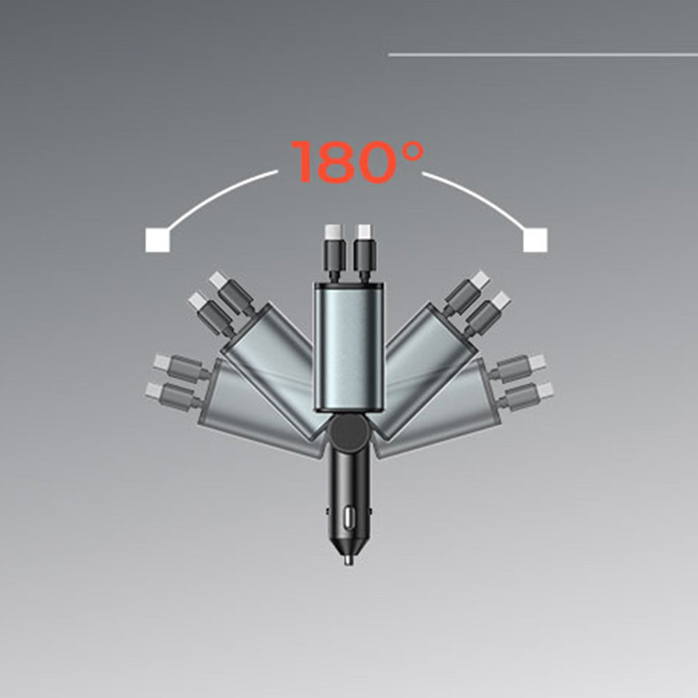 Bilader med USB-C / Lightning-kabel Lisen, 69W, 3A, 1 x USB-A - 1 x USB-C, Svart YL0224040031