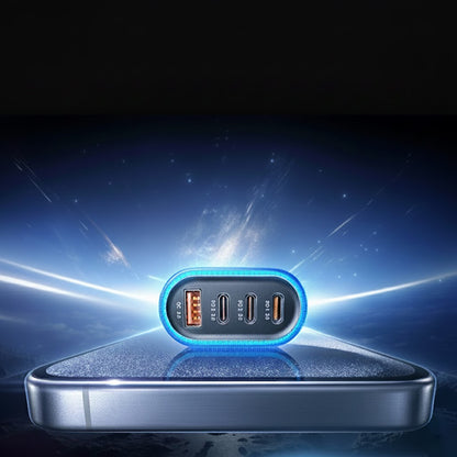 Bilader med USB-C-kabel Lisen, 101W, 3.25A, 1 x USB-A - 3 x USB-C, Svart YL0223120021