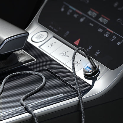 Bilader med USB-C-kabel Lisen, 83W, 3.25A, 1 x USB-A - 1 x USB-C, Sølv YL0223110003