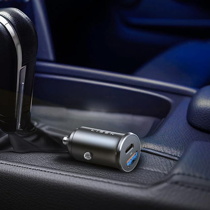 Bilader med USB-C-kabel Lisen, 83W, 3.25A, 1 x USB-A - 1 x USB-C, Sølv YL0223110003