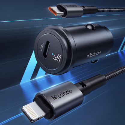 Billader med USB-C-kabel Mcdodo CC-7495, 45W, 3A, 1 x USB-C, svart
