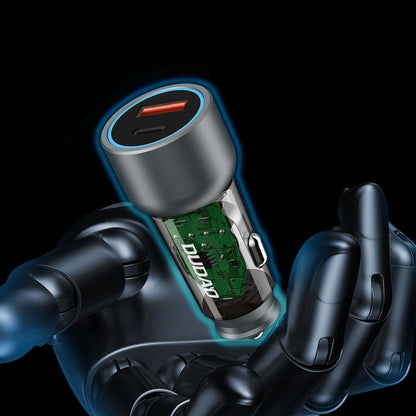 Dudao R4T billader, 30W, 3A, 1 x USB-A - 1 x USB-C, grå 