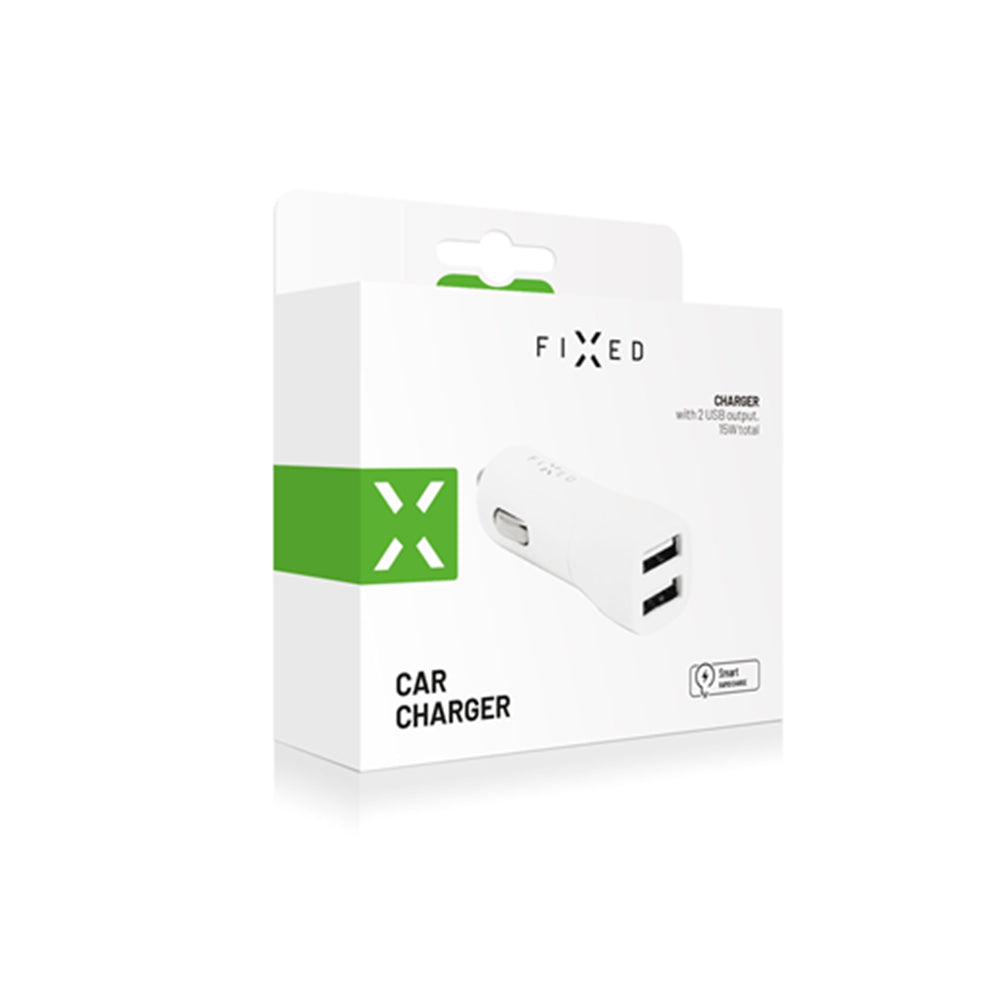 Bilader Fixed, 15.5W, 3A, 2 x USB-A, Hvit