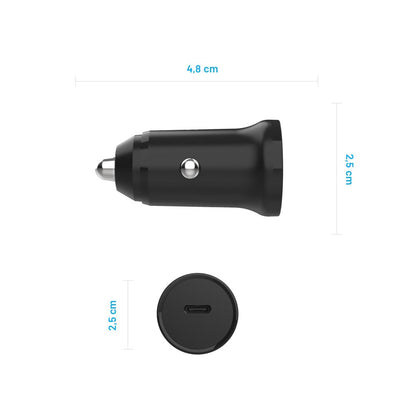 Bilader Fixed, 20W, 3A, 1 x USB-C, Svart