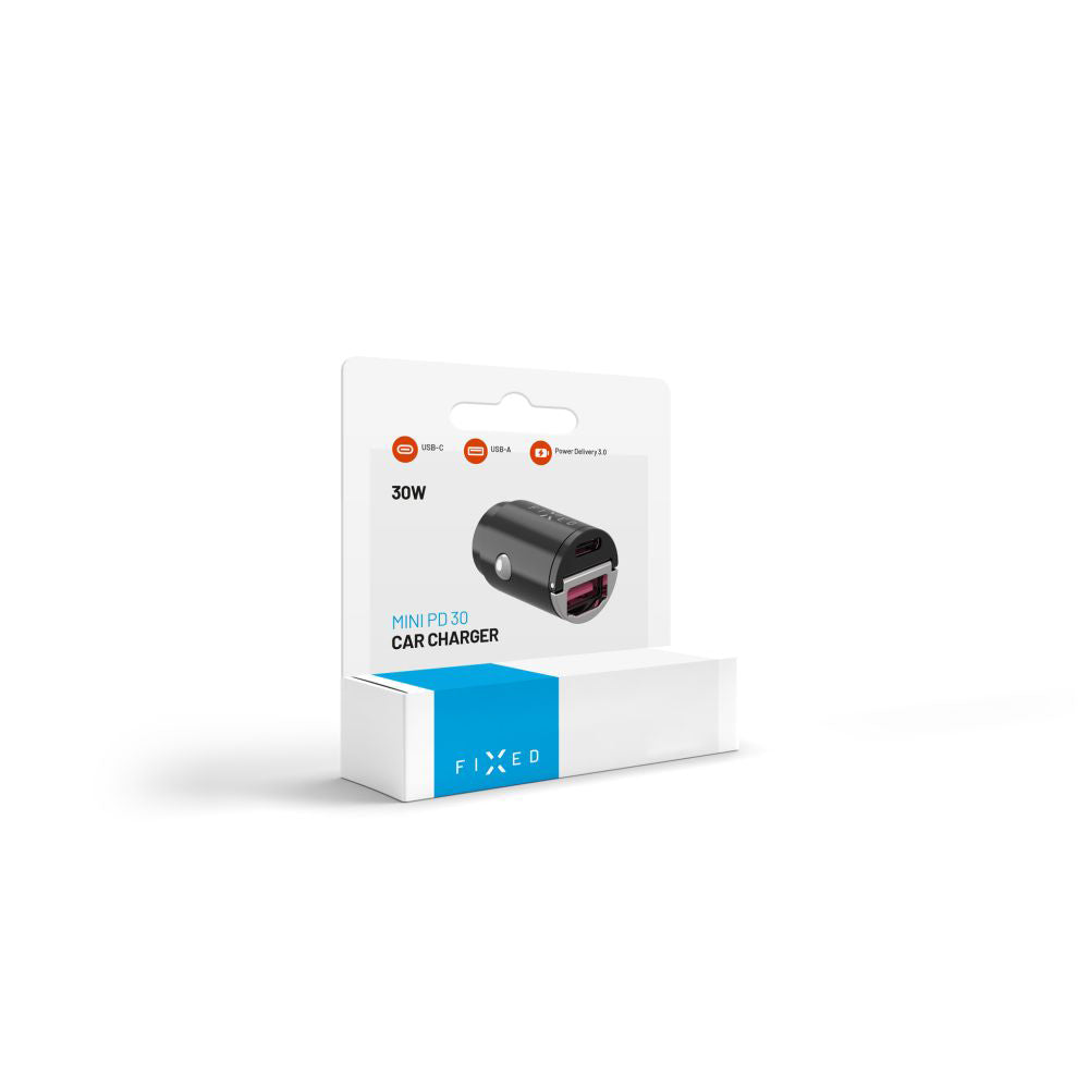 Bilader Fixed, 30W, 3A, 1 x USB-A - 1 x USB-C, Svart