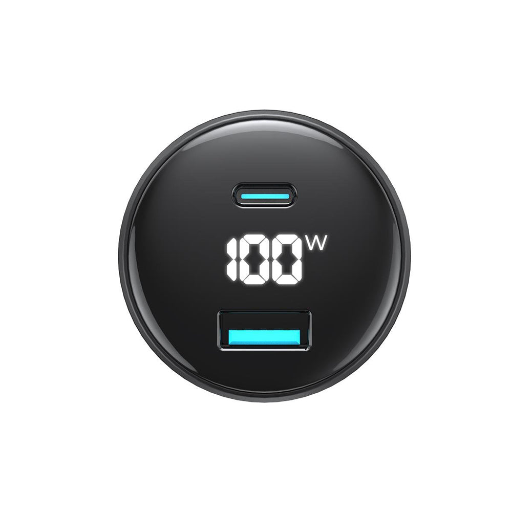 HAVIT CC100W Display billader, 100W, 5A, 1 x USB-A - 1 x USB-C, Svart