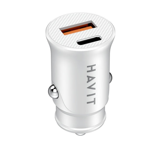 Bilader HAVIT CC2022, 20W, 3A, 1 x USB-A - 1 x USB-C, Hvit