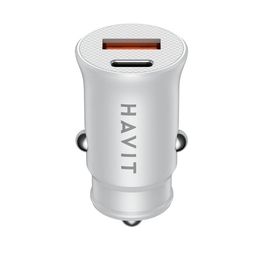 Bilader HAVIT CC2022, 20W, 3A, 1 x USB-A - 1 x USB-C, Hvit