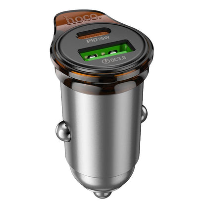 Bilader HOCO NZ16A, 43W, 3A, 1 x USB-A - 1 x USB-C, Grå