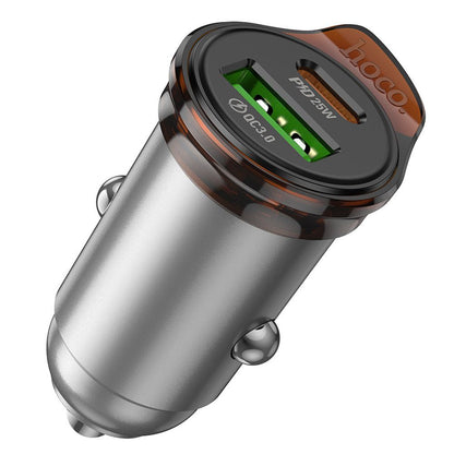 Bilader HOCO NZ16A, 43W, 3A, 1 x USB-A - 1 x USB-C, Grå