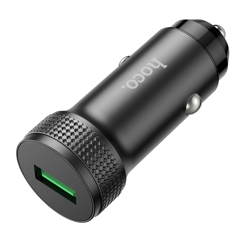 Biloplader HOCO Z49A, 18W, 3A, 1 x USB-A, Svart