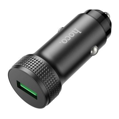 Biloplader HOCO Z49A, 18W, 3A, 1 x USB-A, Svart