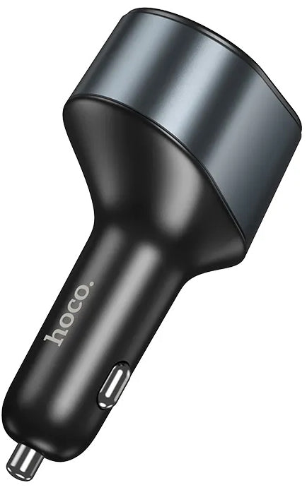 Bilader HOCO Z56, 35W, 3A, 1 x USB-A - 1 x USB-C - 1 x Sigarettennerforlenger, Svart