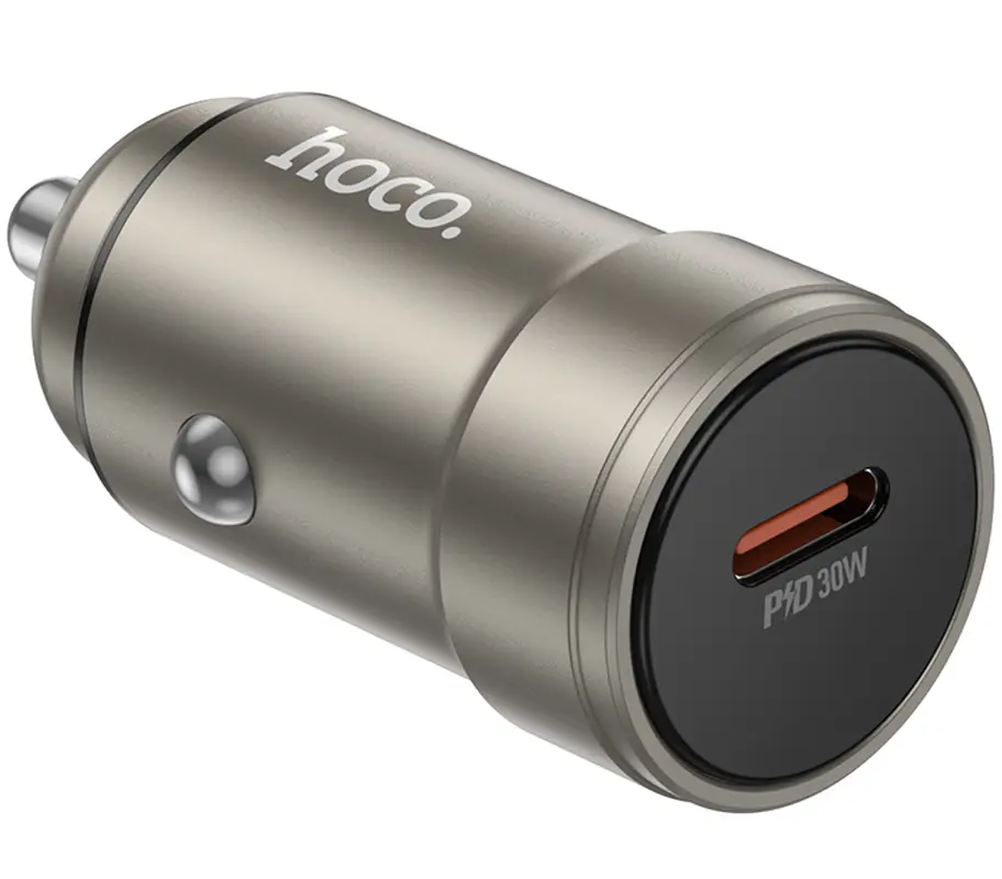 Biloplader HOCO Z57, 30W, 3A, 1 x USB-C, Grå