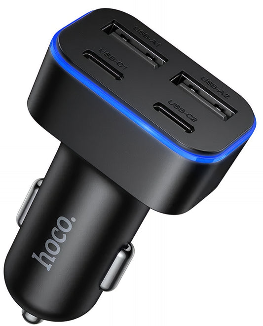 Bilader HOCO Z63, 42W, 3A, 2 x USB-A - 2 x USB-C, Svart