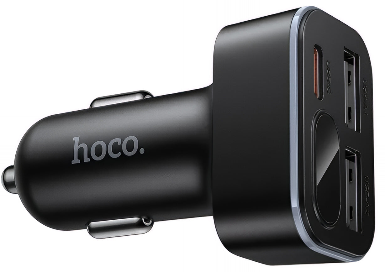 Bilader HOCO Z63A Display, 42W, 3A, 1 x USB-C - 2 x USB-A, Svart