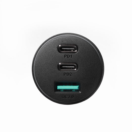 Bilader Joyroom JR-CL26, 70W, 4.8A, 1 x USB-A - 2 x USB-C, Svart