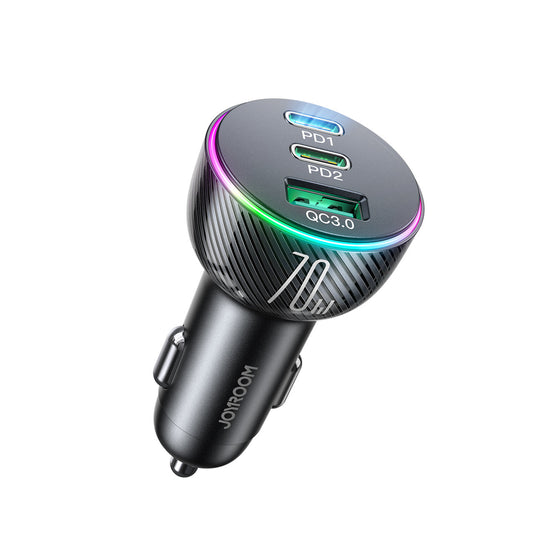 Bilader Joyroom JR-CL26, 70W, 4.8A, 1 x USB-A - 2 x USB-C, Svart