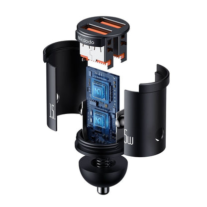 Bilader McDodo CC-2950 Cool, 15.5W, 3.1A, 2 x USB-A, Svart