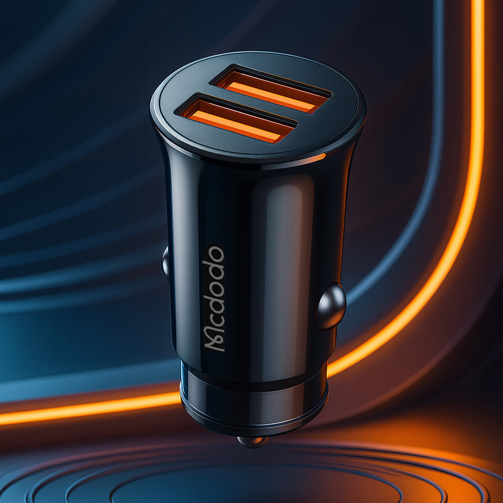 Bilader McDodo CC-6602, 12W, 2.4A, 2 x USB-A, Svart