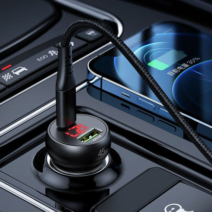 Bilader McDodo CC-7030 Display, 45W, 5A, 1 x USB-A - 1 x USB-C, Svart