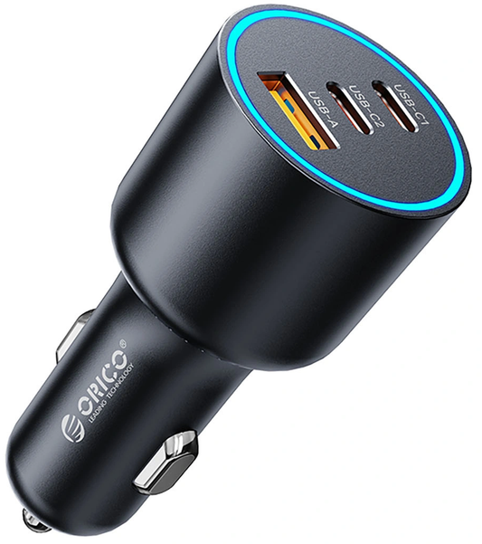 Orico HyperDrive billader, 165W, 5A, 1 x USB-A - 2 x USB-C, svart