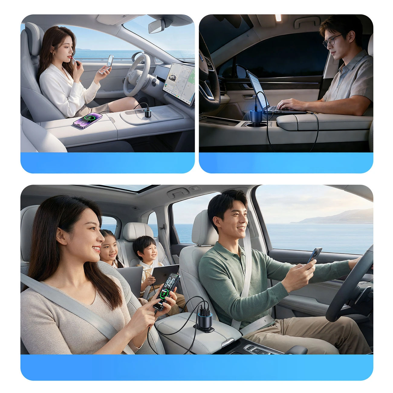 Orico HyperDrive billader, 165W, 5A, 1 x USB-A - 2 x USB-C, svart