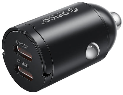 Orico MiniRing Billader, 30W, 3A, 2 x USB-C, Svart