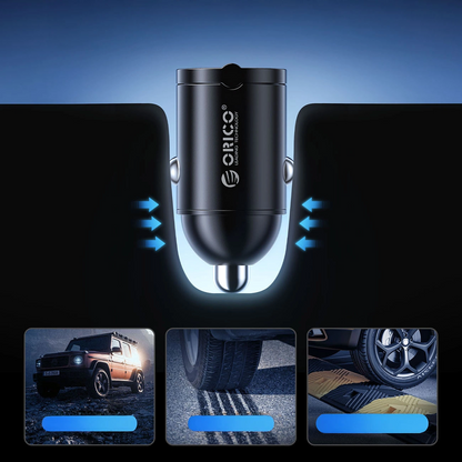 Orico MiniRing Billader, 30W, 3A, 2 x USB-C, Svart