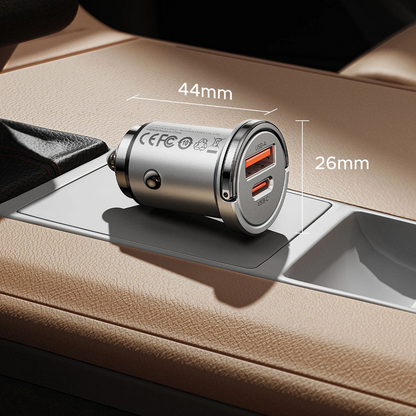 Orico MiniRing Pro billader, 45W, 3A, 1 x USB-A - 1 x USB-C, Sølv