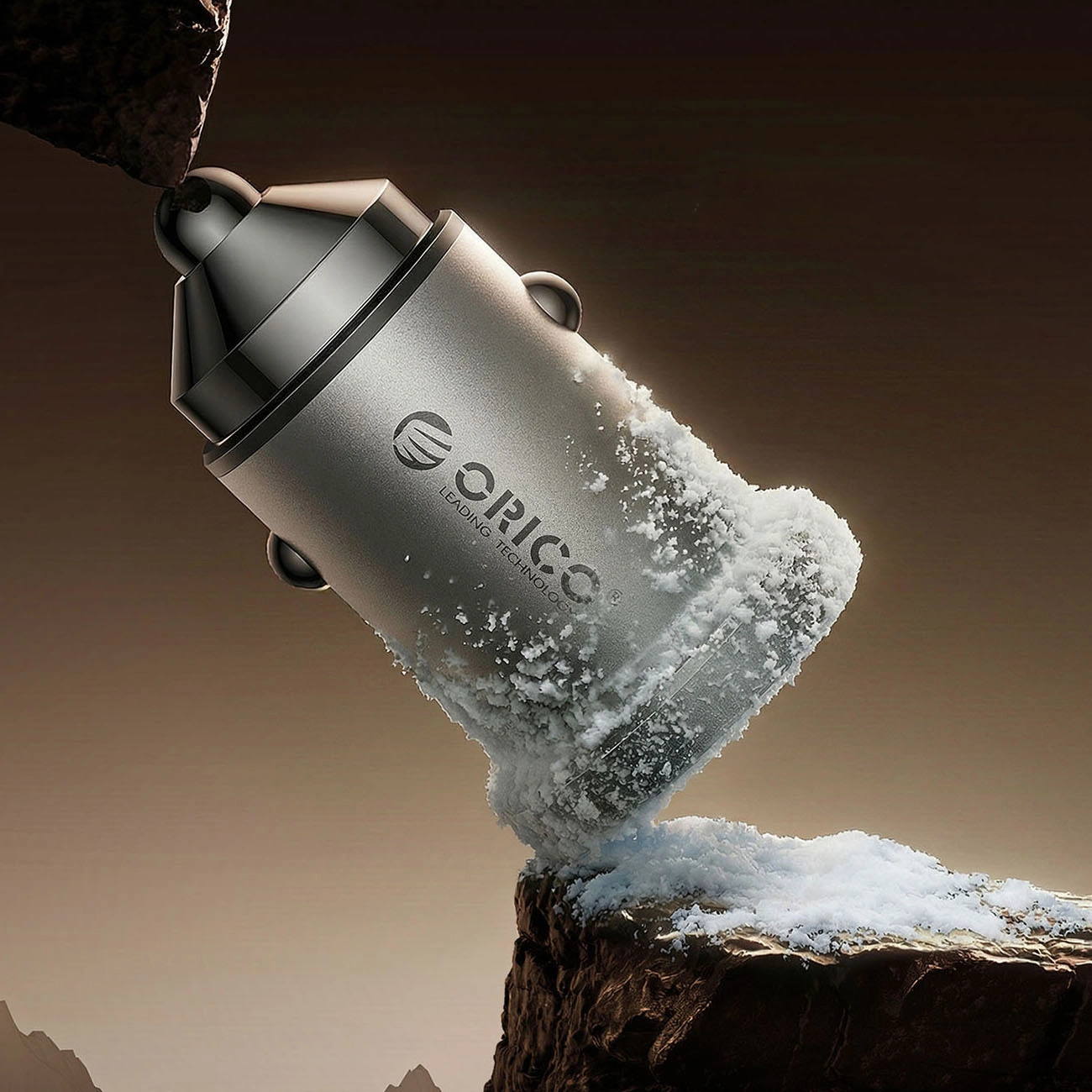 Orico MiniRing Pro billader, 45W, 3A, 1 x USB-A - 1 x USB-C, Sølv