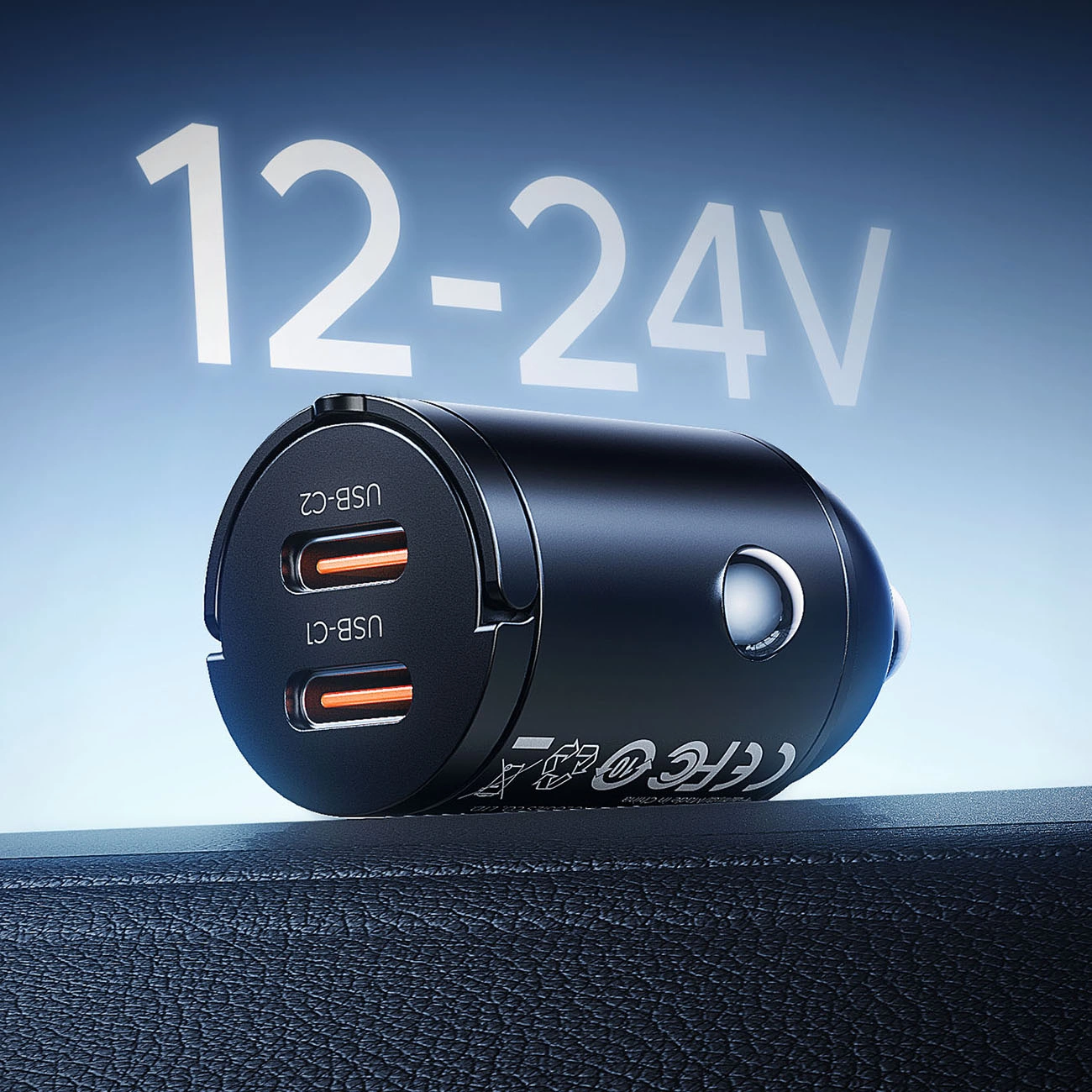 Orico MiniRing Billader, 30W, 3A, 2 x USB-C, Svart