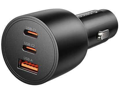 Orico PowerLink billader, 165W, 5A, 1 x USB-A - 2 x USB-C, svart