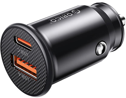 Orico PowerMini Billader, 30W, 3A, 1 x USB-A - 1 x USB-C, Svart