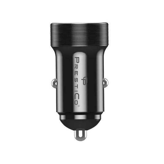 Bilader Prestico K2A, 20W, 3A, 1 x USB-A - 1 x USB-C, Svart