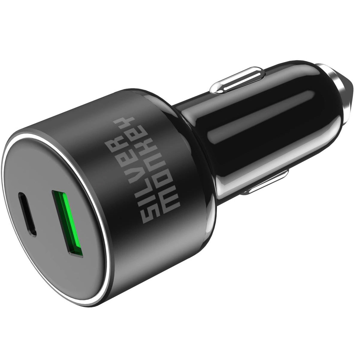Billader Silver Monkey SMA014, 100W, 3A, 1 x USB-A - 1 x USB-C, svart 