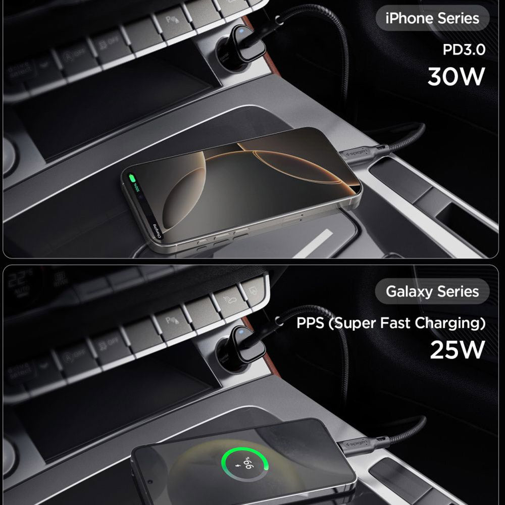 Spigen EV301 Essential billader, 30W, 3A, 1 x USB-C, Svart ACP08699