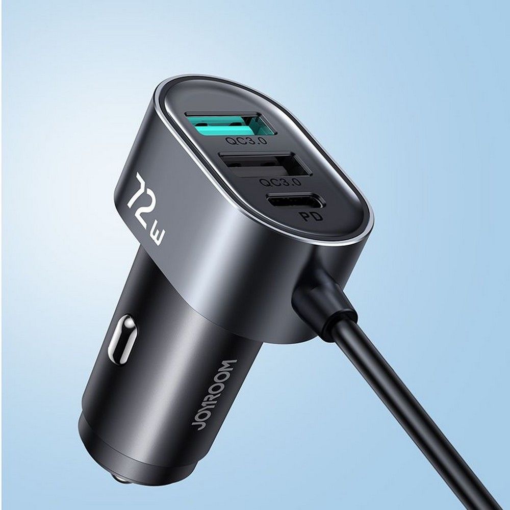 Bilader Joyroom JR-CL05, 72W, 3A, 2 x USB-C - 3 x USB-A, Svart