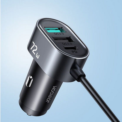 Bilader Joyroom JR-CL05, 72W, 3A, 2 x USB-C - 3 x USB-A, Svart