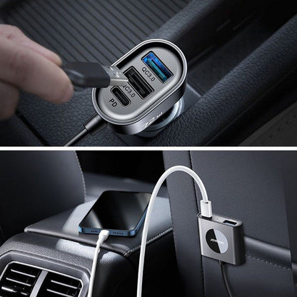 Bilader Joyroom JR-CL05, 72W, 3A, 2 x USB-C - 3 x USB-A, Svart