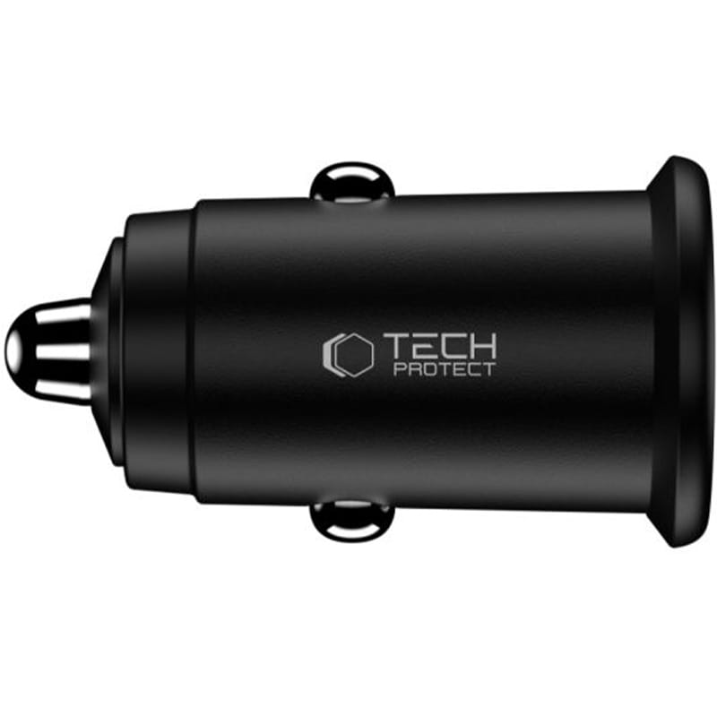 Bilader Tech-Protect CC02, 35W, 3A, 1 x USB-A - 1 x USB-C, Svart