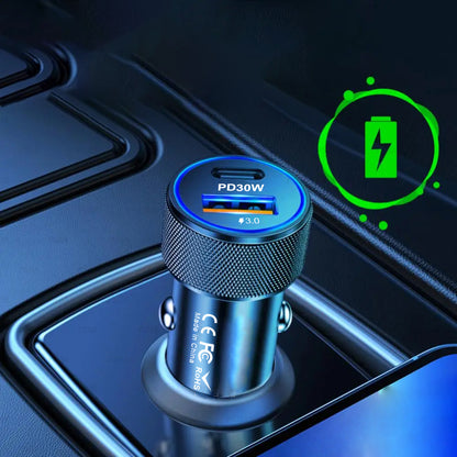 Bilader Techsuit C2 VoltDuo, 30W, 3A, 1 x USB-A - 1 x USB-C, Svart