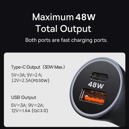 Bilader Techsuit C3 RescueVolt, 48W, 3A, 1 x USB-A - 1 x USB-C, Grå