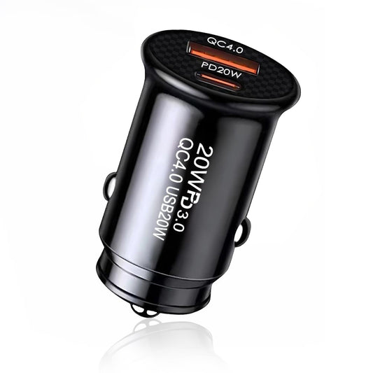 Bilader Techsuit C4 MiniFuseX, 20W, 3A, 1 x USB-A - 1 x USB-C, Svart