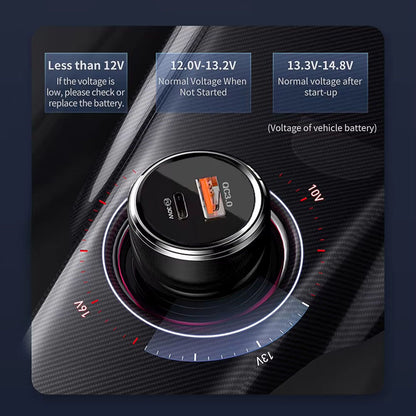 Bilader Techsuit TE-P31 Premium, 48W, 3A, 1 x USB-A - 1 x USB-C, Svart