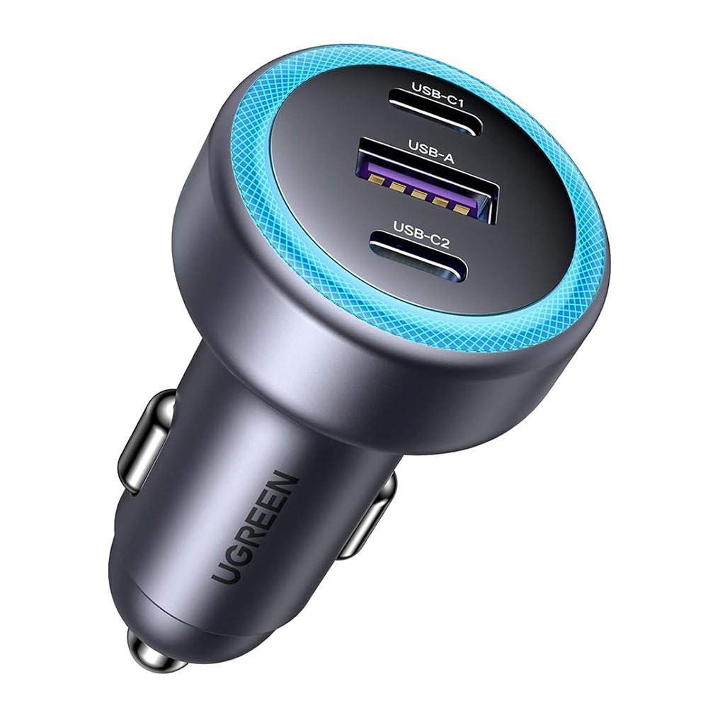 Bilader UGREEN EC307, 30W, 3A, 1 x USB-A - 2 x USB-C, Grå